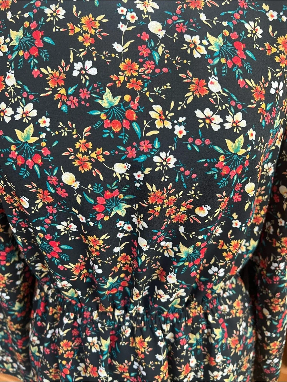 J. Crew Mercantile Black Floral Dress